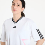 Tričko adidas Tiro Cut 3 Stripes Color Block Boyfriend T-Shirt White/ Black/ True Pink M
