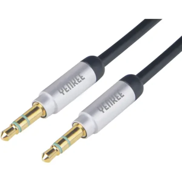 YENKEE YCA 201 BSR Stereo audio AUX kábel s 3.5 mm jack konektorom / 2x 3.5 mm jack MM / 1m (8590669171156)