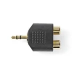 Nedis Stereo audio adaptér jack 3.5 mm (M) - 2x RCA (F) 10 ks čierna (CAGP22940BKG)