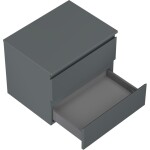 MEXEN/S - Orio kúpeľňová skrinka pod umývadlo 60 cm s doskou, 2 zásuvky, grafit mat 91A10-06047-2-BFFC66