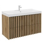 Kúpeľňová skrinka s umývadlom SAT Delano 100x56x45 cm dub mat DELANO100ZDCUM DELANO100ZDCUM