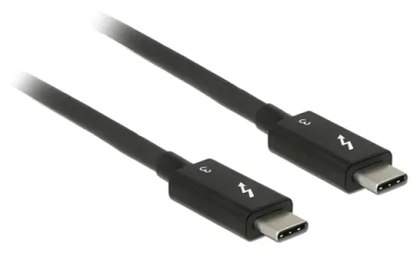 DeLock Thunderbolt 3 USB-C čierna / Kábel / 0,5 m / 40 Gb/s / 100 W (84844)