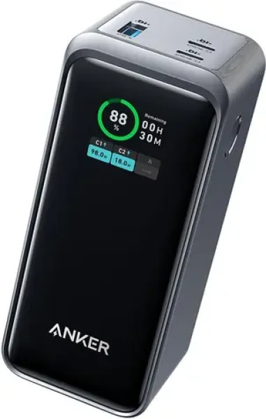 Anker Prime 20.000 mAh čierna / Powerbanka / 2x USB-C / 1x USB-A / 200 W (A1336011)