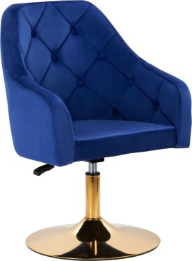 Activeshop 4Rico fotel obrotowy QS-BL14G aksamit Modrý