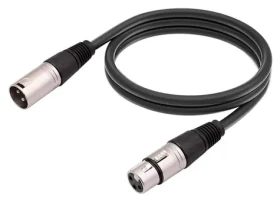MicroConnect XLR kábel XLR (M) - XLR (F) čierna / Symetrický audio kábel / 10 m (XLRMF10)