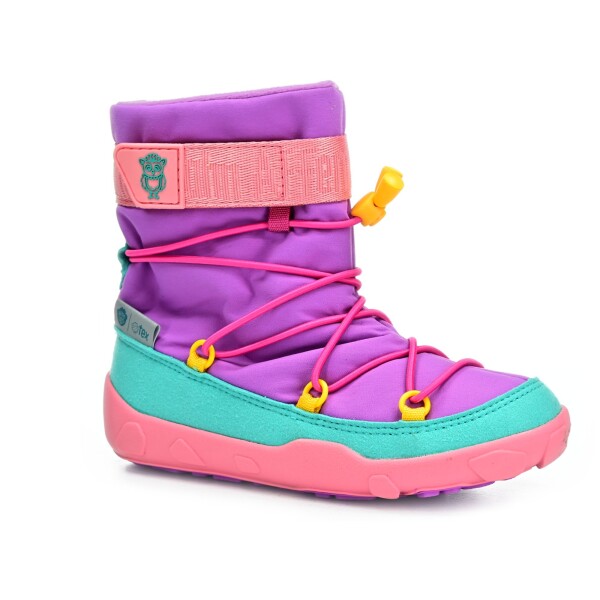 Affenzahn Snow Boot Vegan Purple/Yellow Owl zimné barefoot topánky 27 EUR