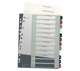 Leitz Style / Registre / A4+ Maxi / popisovateľné na PC / 1-12 (12380000)