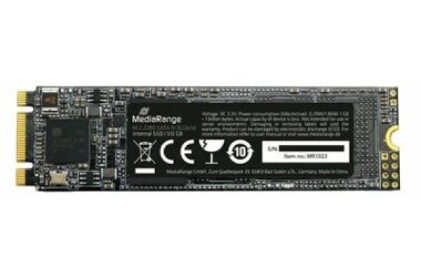 MediaRange MR1023 512GB / M.2 2280 / PCIe 3.0 x4 / TLC / R: 535MBs / W: 470MBs / MTBF: 1.5mil (MR1023)