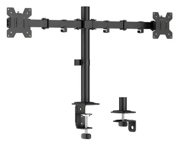 Stolný držiak pre 2 monitory 17-32" / Držiak pre monitory / nosnosť 10 kg / otočné rameno (BP0217)