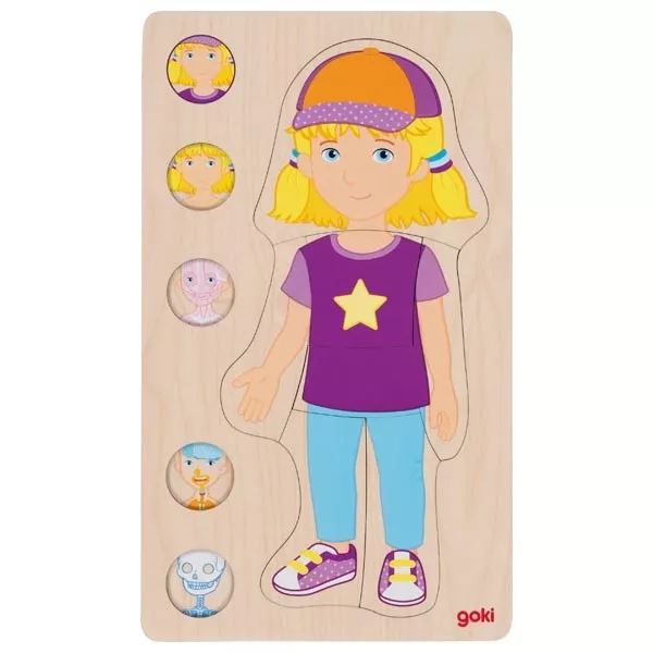 Goki Goki Vrstvené puzzle dievča