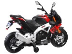 Mamido Detská elektrická motorka Aprilia Tuono V4 čierna