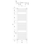 AQUALINE - ORBIT vykurovacie teleso s bočným pripojením 600x1320 biela ILO36T