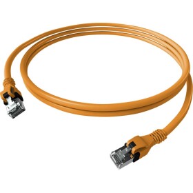 Easylan CPP1OOAOAO0020 RJ45 sieťové káble, prepojovacie káble CAT 6A S/FTP 2.00 m oranžová dvojžilový tienený, bez halogénov, samozhášavý 1 ks; CPP1OOAOAO0020