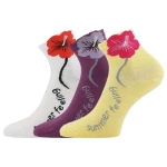 LONKA Ponožky dámské FLEURA bavlněné MIX C (3 páry) 35-38 127130