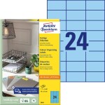 Avery-Zweckform 3449 etikety 70 x 37 mm papier modrá 2400 ks trvalé univerzálne etikety; 3449