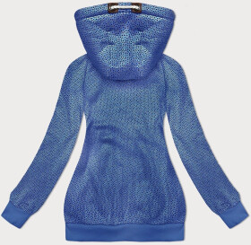 Svetlomodrá mikina s kapucňou so vzorom malých srdiečok (2316) odstíny modré 46