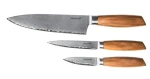 G21 Gourmet Damascus Sada nožov zebrawood / Sada nožov / 3 ks / Damaskové ostrie / Rukoväť zebrawood (NB-P2669-3PCS)