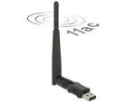 DeLock USB 2.0 / dvojpásmový WLAN adaptér ac/a/b/g/n 433 + 150 Mbps / externá anténa (12462)