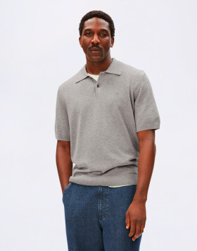 Armedangels Shortsleeve Knit Poloshirt silver melange L