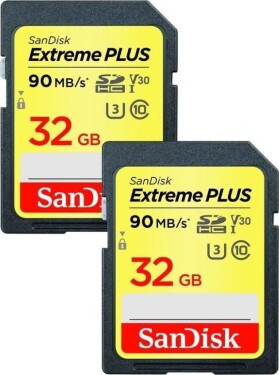 SanDisk Extreme Plus SDHC 32 GB + 32 GB Class 10 UHS-I/U3 V30 (SDSDXWT-032G-GNCI2)