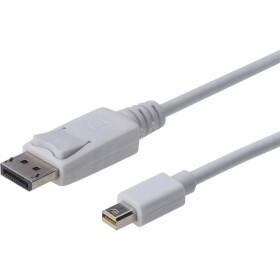 Digitus DisplayPort pripojovací kábel, mini DP/M - DP/M 2.0m (AK-340102-020-W)