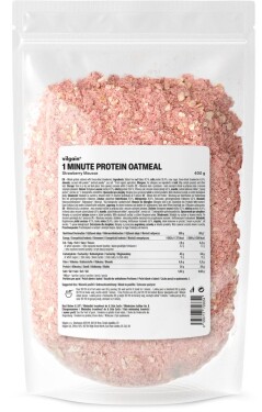Vilgain Minútová proteínová kaša – 3× jahodový mousse 400 g