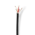 Nedis Mikrofónny kábel 2x 0.35 mm2 čierna / Meď / 100.0 m / Okrúhly / PVC (CABR1535BK1000)
