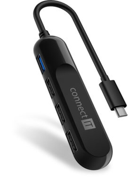 CONNECT IT USB-C hub USB 3.0 čierna / externá (CHU-5000-BK)