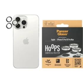 PanzerGlass HoOps Apple iPhone 16 Pro/15 Pro/16 Pro Max/15 Pro Max ochranné krúžky pre šošovky fotoaparátu - biely hliník (1194)