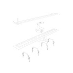 HOPA - Odtokový žľab STANDARDline BLACK - Rozmer A - 70 cm, Variant roštu - Klasszik OLPZLABST69BK