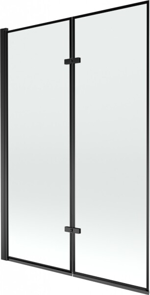 MEXEN - Castor vaňová zástena 2-krídlo 120 x 150, čierna vzor, čierna 892-120-002-70-70
