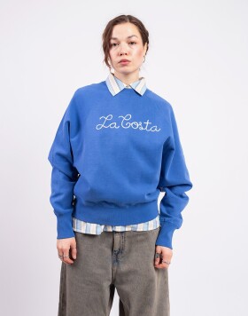 Thinking MU La Costa Light Cobalt Bonnie Sweatshirt BLUE XS