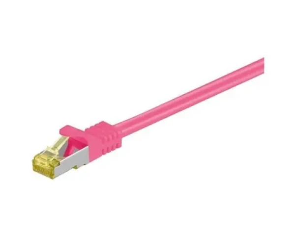 Goobay Patch kábel SFTP Cat.7 Magenta / Patch kábel / RJ-45 / 5 m / LSZH (91623)