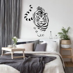 Veselá Stena Samolepka Tiger indický Farba: ružová, Veľkosť: 80 x 82 cm