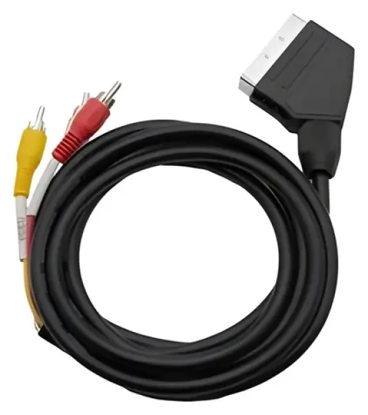 Amiko / Prepojovací kábel / 3× RCA - SCART / 2 m (5412810280360)