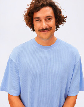 Armedangels Maarkos Waffle T-shirt 3455 wedgwood L