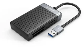 Orico CL4D-A3 čierna/strieborná / Čítačka pamäťových kariet / USB-A 3.0 / SD / microSD / CF / MS