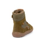 Detská zimná barefoot obuv TEX WOOL GROW Olive, Froddo, G3160234-3, olivová - 34
