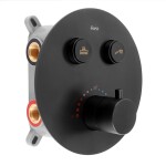 REA - Podomietková sprchová sada - matná čierna + BOX, TERMOSTAT REA-P8549