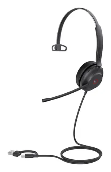 Yealink UH37 Mono (MS Teams) čierna / Mono náhlavná súprava / mikrofón / USB-C USB-A / kábel 1,2 m (1308142)