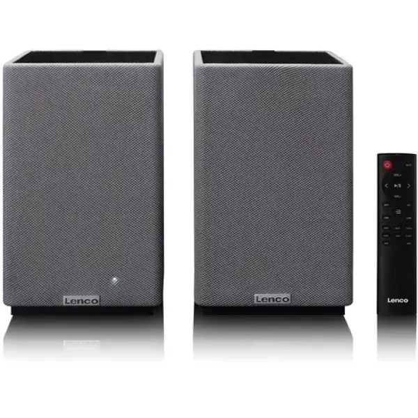 LENCO SPB-240BKGY šedo-čierna / Regálové reproduktory / 2.0 / 80 W RMS / Bluetooth 5.3 / USB (SPB-240BKGY)
