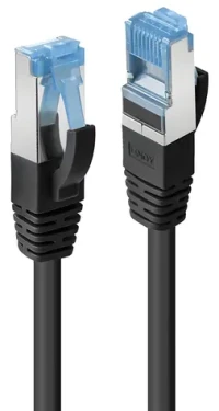 Lindy Cat6A S/FTP PIMF čierny 1,5 m / Patch kábel / LSZH / RJ45-RJ45 / 500 MHz (47178)