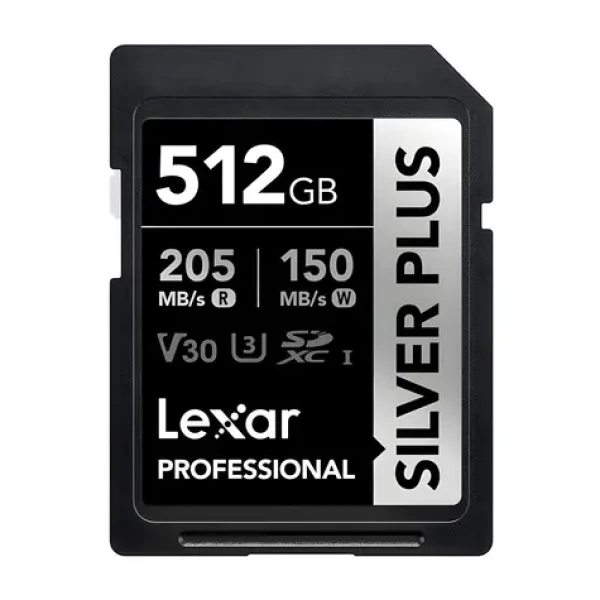 Lexar Professional SILVER PLUS SDXC 512GB / Pamäťová karta / UHS-I / U3 / 205/150 MB/s (LSDSIPL512G-BNNNG)