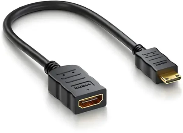 PremiumCord Flexi adaptér HDMI A samica - mini HDMI C samec / Redukcia / ohybná / 13 cm / 4K 60Hz (kphdma-34)