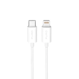 Puro TPE Kábel USB-C (M) - Lightning (M) biela / Dátový kábel / 2 m / 20 W
