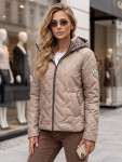Dámska prechodná bunda s kapucňou v kamelovej farbe od FashionStreet TY5774 M