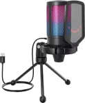 FIFINE A6V AmpliGame RGB čierna / Stolný mikrofón / Kapacitný / RGB (A6V)