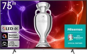 Hisense Hisense 75E77KQ PRO, LED TV - 75 - silver, UltraHD/4K, triple tuner, HDR10+, WLAN, LAN, Bluetooth, 120Hz panel