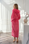 Dámsky župan Amira 2551 Tmavoružový vzor - L&L Lamp S tmavě růžová