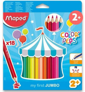 Maped Pastelky trojboké Jumbo Color#39;Peps 18ks (24070)